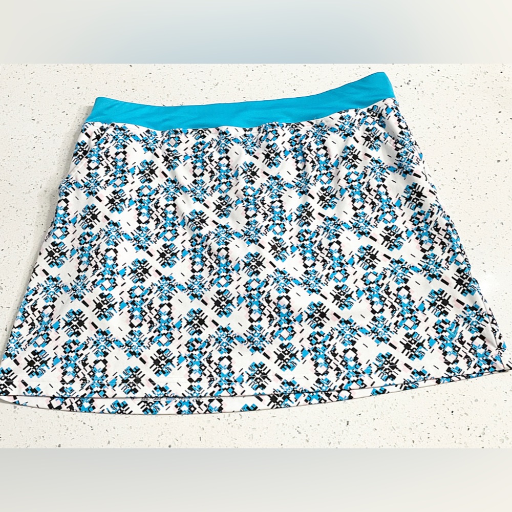 Callaway Blue and Black Patterned Skort